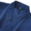 robes kimono en coton pour hommes, pyjama, vêtements fins, couleurs noir et marine, vêtements de maison, amples et décontractés, ensembles de robe pour hommes, printemps et automne
