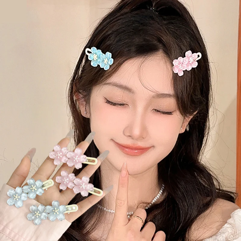 Pinces à cheveux mignonnes pour femmes, 2 pièces/ensemble, Anime Sakura, fleur rose crémeuse, épingle à cheveux latérale BB pour couvre-chef de fille, épingles à cheveux douces, ornement Pinces à cheveux mignonnes pour femmes, 2 pièces/ensemble, Anime Sakura, fleur rose crémeuse, épingle à cheveux latérale BB pour couvre-chef de fille, épingles à cheveux douces, ornement