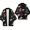 unisex kimono 3d retro long print top fashion casual cardigan yukata clothing japanese streetwear traditional clothing
