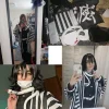 2025 anime démon moordenaar kimetsu no yaiba iguro obanai haori kimono cosplay kostuum pruik witte slangenaccessoires halloween