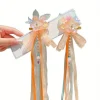 pinces à cheveux florales fairycore avec rubans et pompons – accessoires pour cheveux traditionnels chinois pour hanfu | cadeau pour les filles