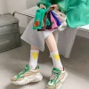chaussettes drôles en coton pour hommes et femmes, amour coréen, couples, automne, hiver, nouveau