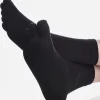 5 paires automne hiver chaussettes à orteils absorbant la sueur femmes chaussettes à cinq doigts à bout fendu tube haut anti dérapant équipage chaussettes dames