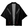 Été ample mode japonaise couteau de samouraï imprimé kimono streetwear cardigan robe femmes hommes haori haut yukata