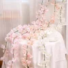 guirxiété de fleurs artificielles sakura, vigne rose, arche de mariage, décoration de ixà domicile, 180cm