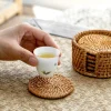 Ensemble de tapis en rotin Cowijk pour la cérémonie du thé, fournitures Sado, fait à la main, style japonais, britware, décorations de bureau, style INS, 6 pièces