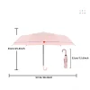 parapluie de poche à poignée en forme de u, paraguas anti uv, pare soleil, coupe vent, 3 parapluies portables pliants pour femmes