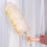 Plumeau en laine pour le nettoyage ménager, brosse pour le nettoyage de la voiture, balayage de la poussière, usage quotidien, lavable, outils ménagers