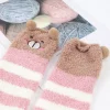 chaussettes japonaises pour filles, modélisation d'animaux, rayées, mignonnes, à compression, chaudes, kawaii, confortables, longues cuisses hautes, automne hiver