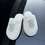 Baotou laine coton pantoufles femmes automne et hiver nouvelles pantoufles chaudes ménage perle pantoufles à la mode femmes chaussures extérieures