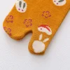 chaussettes unisexes à deux doigts avec imprimé chat de dessin animé, tongs de kimono japonais, sandale fendue, chaussettes tabi pour femmes et hommes, harajuku, mignon