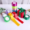 ruban en satin 22 mètres 50 couleurs 4cm, ceinture d'emballage cadeau, nœud fait à la main, artisanat de noël, fête de mariage, décoration en tissu, ruban naturel