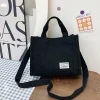 sac fourre tout à bandoulière en velours côtelé, sac à bandoulière carré pour femmes, sac fourre tout décontracté, sac à bandoulière, sac organisateur de voyage