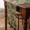 chemin de table jacquard vintage élégant, nappe épaisse à motif de fleurs avec nappe, couverture de table pour festival