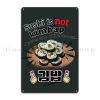 samgak kimbap kawaii design coréen sushi n'est pas kimbap goûter la différence cuisine en métal personnaliser club maison affiche en étain