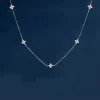 magnifique collier chaîne en zircon incrusté de fleurs à quatre feuilles pour femmes, élégant ras du cou porte bonheur, bijoux de fête, cadeaux d'anniversaire
