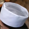 casquette à sushi respirante de style japonais, chapeau de chef en maille résistante à l'usure, confortable, couleur unie, casquettes à dessus plat pour café