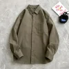 chemise japonaise à manches longues pour hommes, veste de travail rétro américaine, style hongkongais, tendance, haut décontracté, printemps