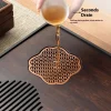 plateau à thé en bambou gongfu chinois, plateau à thé avec drainage, stockage d'eau, petite table à thé sèche pour la maison, plate forme de brassage