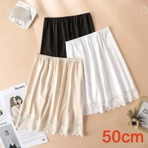Robe d’été en soie glacée pour femmes, 3 longueurs, demi-slip, taille haute, élastique, Anti-pénétration, doublure de sous-jupe Robe d’été en soie glacée pour femmes, 3 longueurs, demi-slip, taille haute, élastique, Anti-pénétration, doublure de sous-jupe