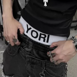 YORI taille haute brodée YORI 2027 lettre imprimée coin plat YVL Boxer sous-vêtements NK89 YORI taille haute brodée YORI 2027 lettre imprimée coin plat YVL Boxer sous-vêtements NK89