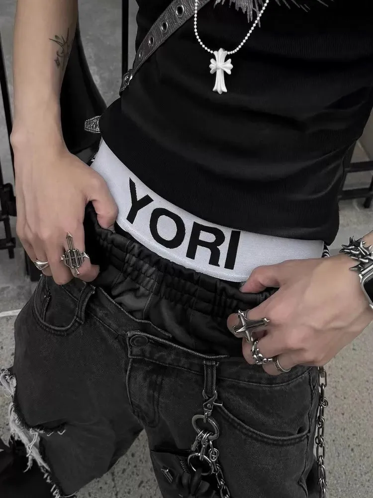 YORI taille haute brodée YORI 2027 lettre imprimée coin plat YVL Boxer sous-vêtements NK89 YORI taille haute brodée YORI 2027 lettre imprimée coin plat YVL Boxer sous-vêtements NK89
