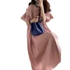 robe japonaise robe longue plissée ample pour femmes