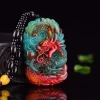 Véritable Jade Dragon pendentif collier pendentifs pierres précieuses charme cadeau pierre mode luxe amulettes bijoux naturel hommes coloré Véritable Jade Dragon pendentif collier pendentifs pierres précieuses charme cadeau pierre mode luxe amulettes bijoux naturel hommes coloré