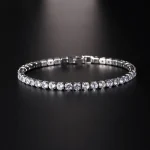 Luxe Hiphop glacé 4mm cubique zircone cristal Tennis Bracelets pour femme hommes couleur or argent couleur Bracelet chaîne bijoux Luxe Hiphop glacé 4mm cubique zircone cristal Tennis Bracelets pour femme hommes couleur or argent couleur Bracelet chaîne bijoux