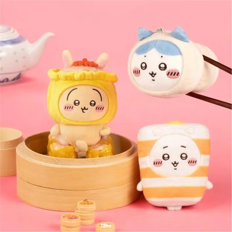 Chiikawa Hachiware Usagi Hong Kong Kawa série de thé à boire thé du matin pendentif en peluche porte-clés, cadeau d’anniversaire Chiikawa Hachiware Usagi Hong Kong Kawa série de thé à boire thé du matin pendentif en peluche porte-clés, cadeau d’anniversaire