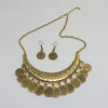 ensemble de bijoux ethniques tribaux gitanes pour femmes, tour de cou boho, colliers de la présidence, déclaration vintage, pièce de monnaie, gland, collier en biscuits, boucles d'oreilles