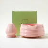 bol matcha japonais traditionnel et porte fouet, bol à thé avec bec verseur pour table de bureau, cérémonie du thé, cadeau de fête, 1/2 pièces