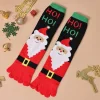 chaussettes de noël à cinq orteils pour femmes, chaussettes d'hiver à motif animal, extensibles et respirantes, à bout haut au genou, cadeau de vacances