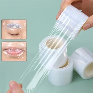 Film de tatouage rond transparent, couverture en plastique, fournitures pour les yeux et les lèvres, 1 rouleau