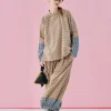 imakokoni chemise en pur coton à carreaux pour les abonnés aux documents, chemise dos face, nouveau style chinois, printemps 2025, 244932