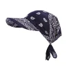femmes foulard visière chapeau avec bandeau imprimé large bord chapeau de soleil été plage chapeaux de soleil protection uv femme casquette de baseball