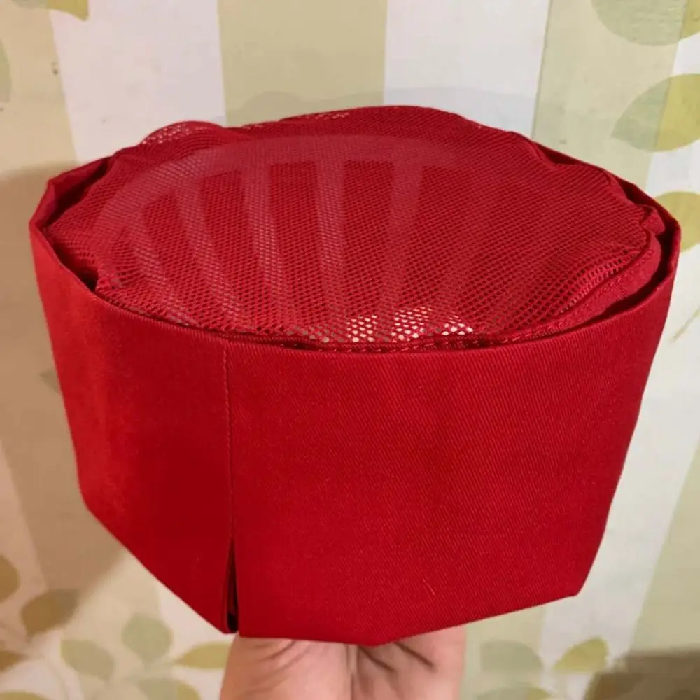casquette à sushi respirante de style japonais, résistante à l'usure, couleur unie, casquettes à dessus plat, chapeau de chef en maille confortable casquette à sushi respirante de style japonais, résistante à l'usure, couleur unie, casquettes à dessus plat, chapeau de chef en maille confortable