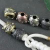 couteau en laiton pour mascotte de chat porte bonheur, perles edc pour l'extérieur, accessoires paracorde, lanière tissée, pendentifs, bijoux, corde de parapluie