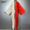 winyi nouveau manteau faashion pour les femmes nouveau 2025 manteau ample automne creux denim long vers le bas manteau maillot de bain couvrir hiver kimono