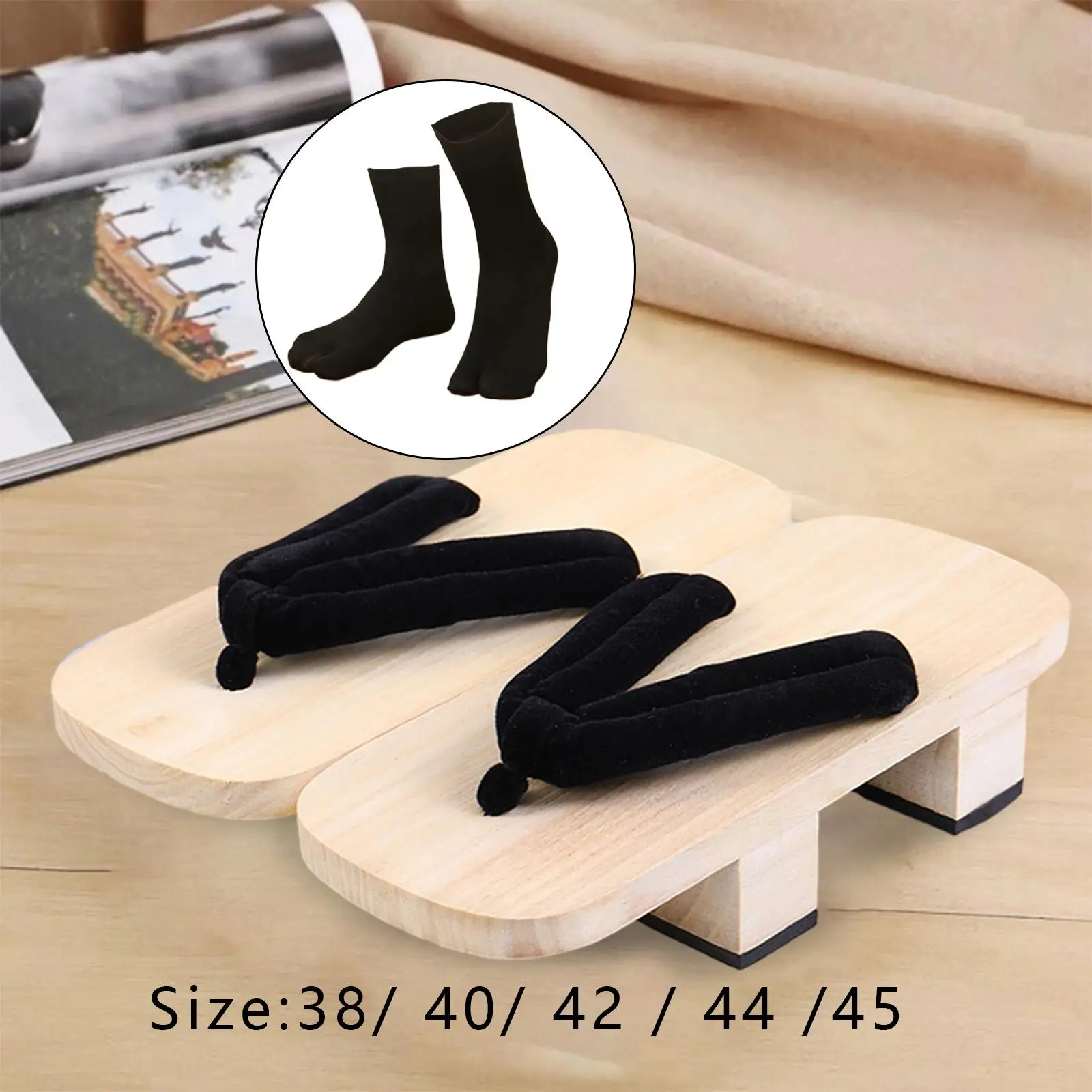 Sabots japonais en bois, pantoufles de maison traditionnelles légères et portables, sandales, chaussures japonaises pour dortoir, plage d’été, voyage quotidien Sabots japonais en bois, pantoufles de maison traditionnelles légères et portables, sandales, chaussures japonaises pour dortoir, plage d’été, voyage quotidien