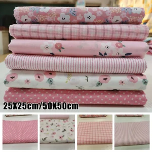 Lot de 6 pièces de tissu à coudre en coton fleuri, 25/50cm, bricolage, grill pré-découpé, fait à la main, patchwork Lot de 6 pièces de tissu à coudre en coton fleuri, 25/50cm, bricolage, grill pré-découpé, fait à la main, patchwork
