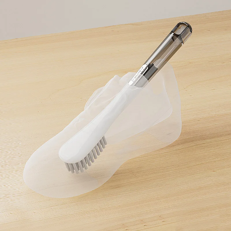  brosse à chaussures à poils souples à long manche, brosse de nettoyage domestique multifonctionnelle, outil de nettoyage de chaussures, aucun dommage aux chaussures brosse à chaussures à poils souples à long manche, brosse de nettoyage domestique multifonctionnelle, outil de nettoyage de chaussures, aucun dommage aux chaussures