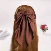 pinces à cheveux en satin avec nœud papillon pour femmes et filles, barrettes élégantes, ruban surdimensionné, épingle à cheveux nœud papillon, pinces à ressort, queue de cheval, accessoires pour cheveux