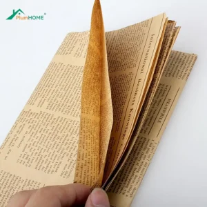 52x75cm cadeau rouleau de papier d’emballage journal Vintage Double face couverture décorée Art Kraft pour la fête de noël matériel créatif