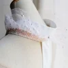 femmes élégantes dentelle à volants perles perlées faux col doux kimono col robe col doublure kimono ceinture accessoires