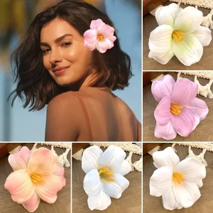 Épingles à cheveux en fleurs artificielles pour femmes, grande pince à cheveux, style bohème, épingle à cheveux de plage, fête hawaïenne, vêtements de sauna, accessoires pour cheveux Épingles à cheveux en fleurs artificielles pour femmes, grande pince à cheveux, style bohème, épingle à cheveux de plage, fête hawaïenne, vêtements de sauna, accessoires pour cheveux