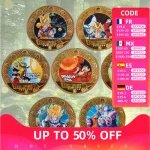 Pièce de collection Dragon Ball Anime, pièce commémorative Super Saisuperb, pièce en métal doré, jouet pour enfants, cadeau