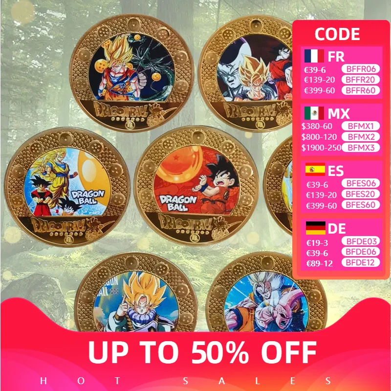 Pièce de collection Dragon Ball Anime, pièce commémorative Super Saisuperb, pièce en métal doré, jouet pour enfants, cadeau Pièce de collection Dragon Ball Anime, pièce commémorative Super Saisuperb, pièce en métal doré, jouet pour enfants, cadeau