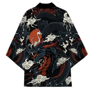 Kimono de samouraï traditionnel japonais, drôle, Anime 3D, imprimé Dragon, hauts à la mode, Cardigan ample, t-shirts, tendance de rue d’été, chemise pour hommes Kimono de samouraï traditionnel japonais, drôle, Anime 3D, imprimé Dragon, hauts à la mode, Cardigan ample, t-shirts, tendance de rue d’été, chemise pour hommes