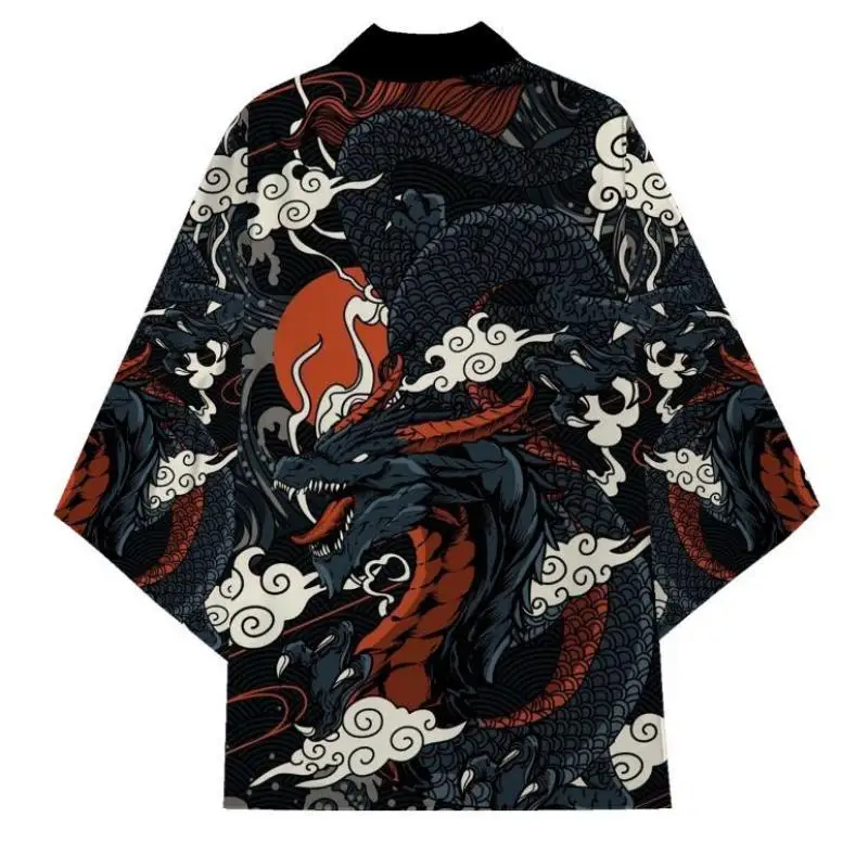 Kimono de samouraï traditionnel japonais, drôle, Anime 3D, imprimé Dragon, hauts à la mode, Cardigan ample, t-shirts, tendance de rue d’été, chemise pour hommes Kimono de samouraï traditionnel japonais, drôle, Anime 3D, imprimé Dragon, hauts à la mode, Cardigan ample, t-shirts, tendance de rue d’été, chemise pour hommes